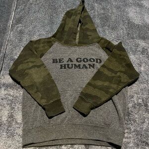 Kids Be a Good Human Hooded Sweatshirt Size Small (6/8)